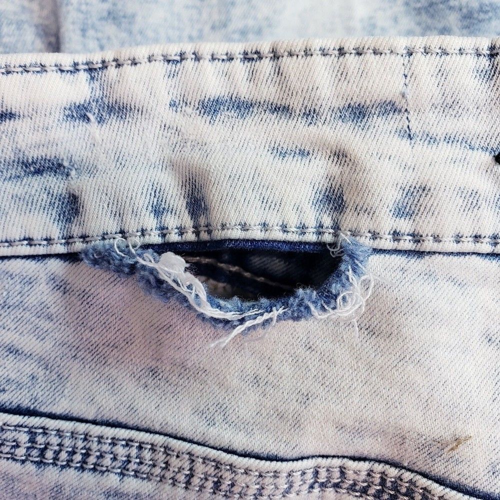 Twenyone Black Womens Jeans Sz 18 Mid-Rise Jeggings Flex Distressed Ripped HOLE - Picture 8 of 9